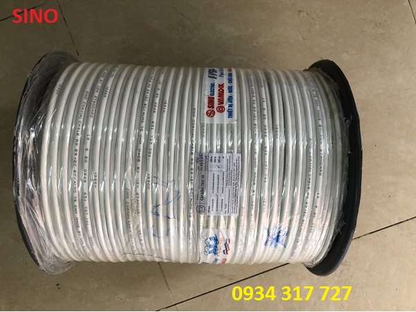 Cáp đồng trục Kèm nguồn SINO RG59/BC +2C x 0.4/SN/TR cao cấp 305M